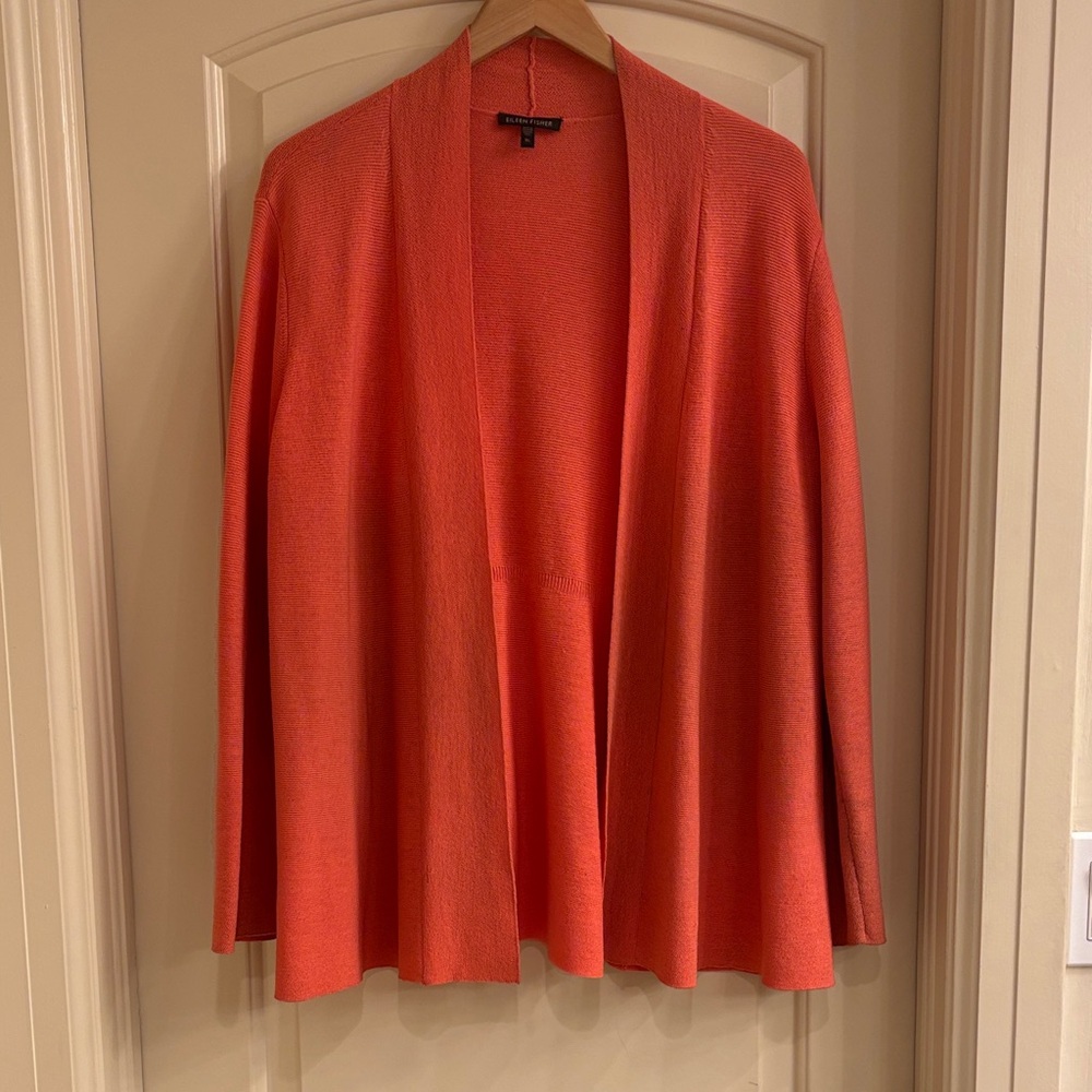 Eileen Fisher 100% Wool‎ Open Cardigan